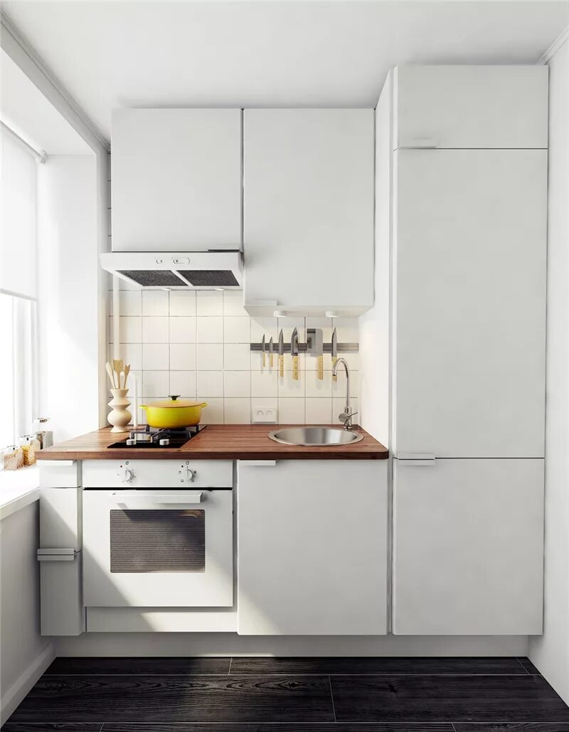 Планировка в маленькой кухне с холодильником фото Дизайн кухни 2 на 3 (39 фото): расстановка мебели и секреты визуального расширен