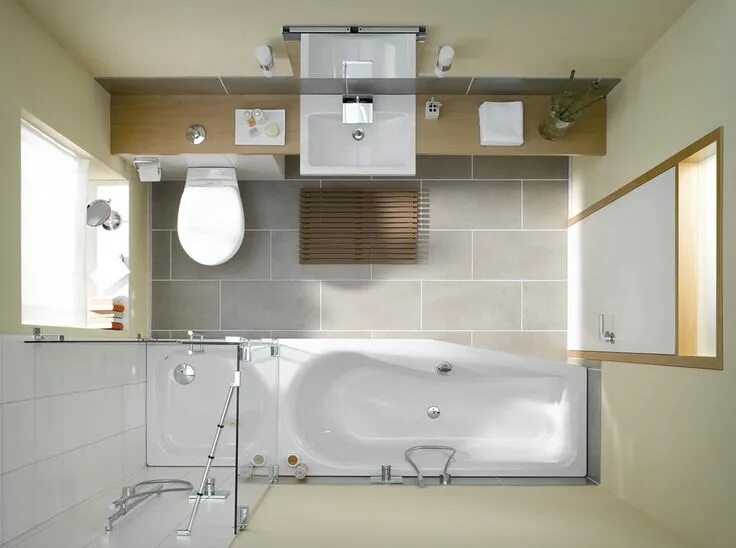 Планировка в ванной комнате фото The easy-to-clean bathroom Bette Badezimmer planen, Raumspar badewanne, Badezimm