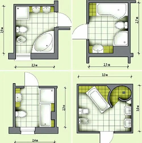 Планировка ванной комнаты 2 на 2 Планировка ванной комнаты в квартире