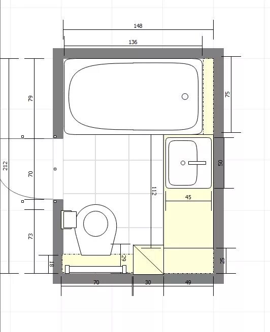 Планировка ванной комнаты 2.5 на 1.5 Помогите выбрать из двух планировок форум Идеи вашего дома о дизайне интерьера, 
