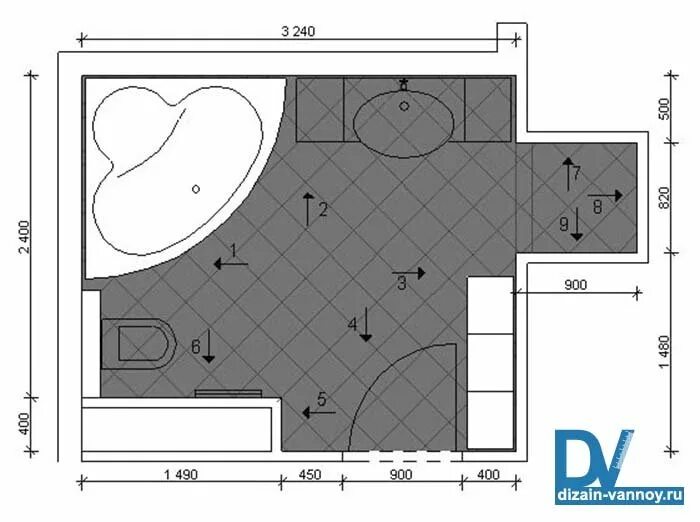 Планировка ванной комнаты чертежи Планировки больших санузлов
