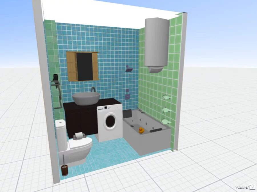 Планировка ванной комнаты онлайн Дизайн-проекты планировок ванных - Planner 5D