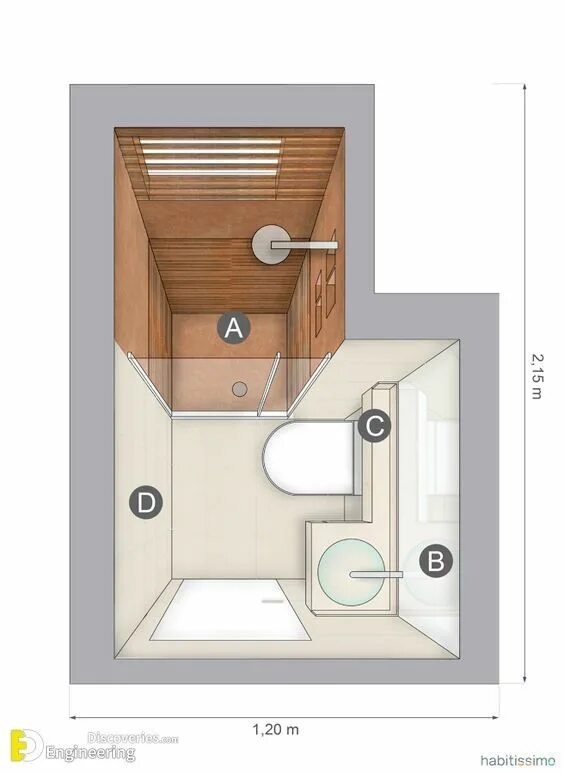 Планировка ванной комнаты с душем Best Information About Bathroom Size And Space Arrangement - Engineering Discove