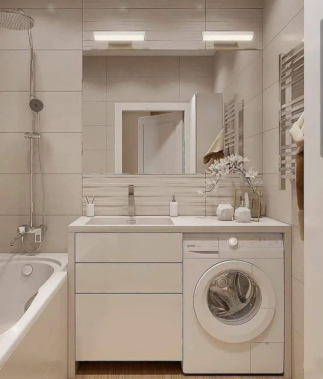 Планировка ванной комнаты со стиральной машиной civil engineering designs on Instagram: "What About This Interior by @squares.in