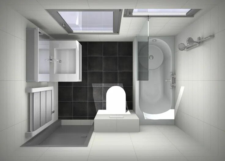 Планировка ванной комнаты совмещенной с туалетом Voorbeeld ontwerp douchen in bad, kleine #badkamer Kleine badkamer ontwerpen, Ba