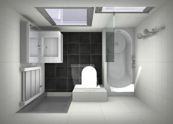 Планировка ванны с туалетом фото Voorbeeld ontwerp douchen in bad, kleine #badkamer Дизайн небольшой ванной, Диза