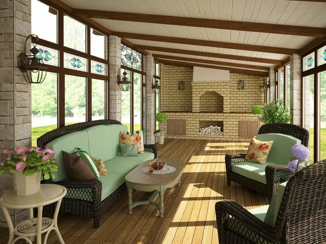 Планировка веранды фото Дизайн веранды в загородном доме all4decor.ru