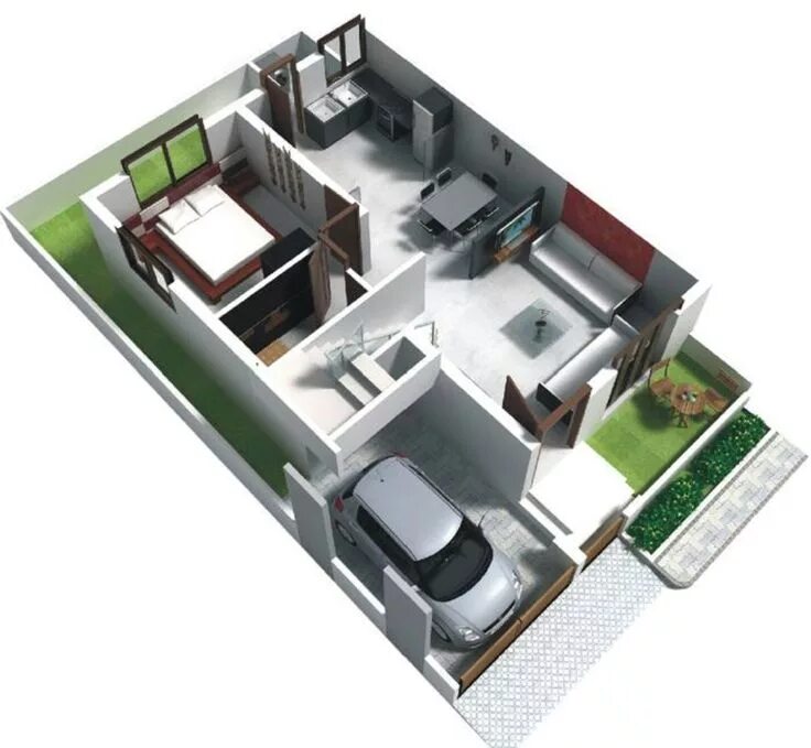 Планировка внешнего вида дома Pin en 20x30 house plans Planos de casas pequeñas modernas, Planos de casas pequ