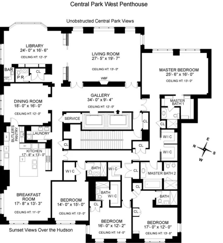 Планировка всех этажей discovery park $59M penthouse is 15 Central Park West’s newest outrageous listing Pent house, F