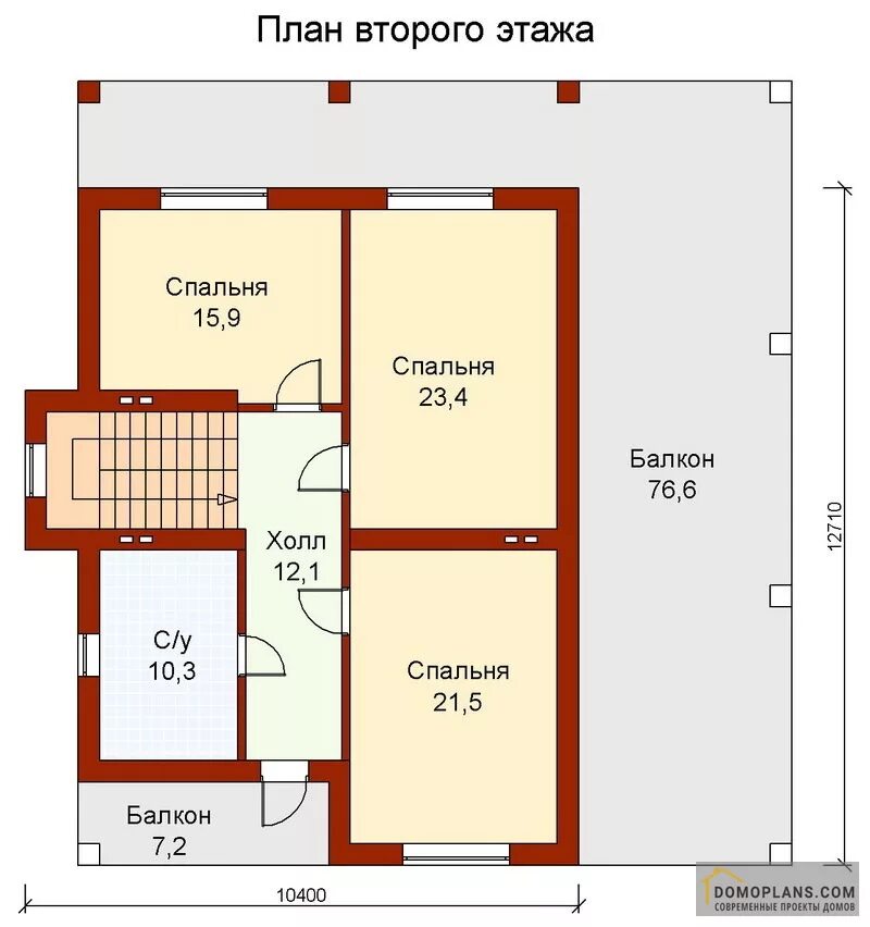 Планировка второго этажа Проект 2 этажа