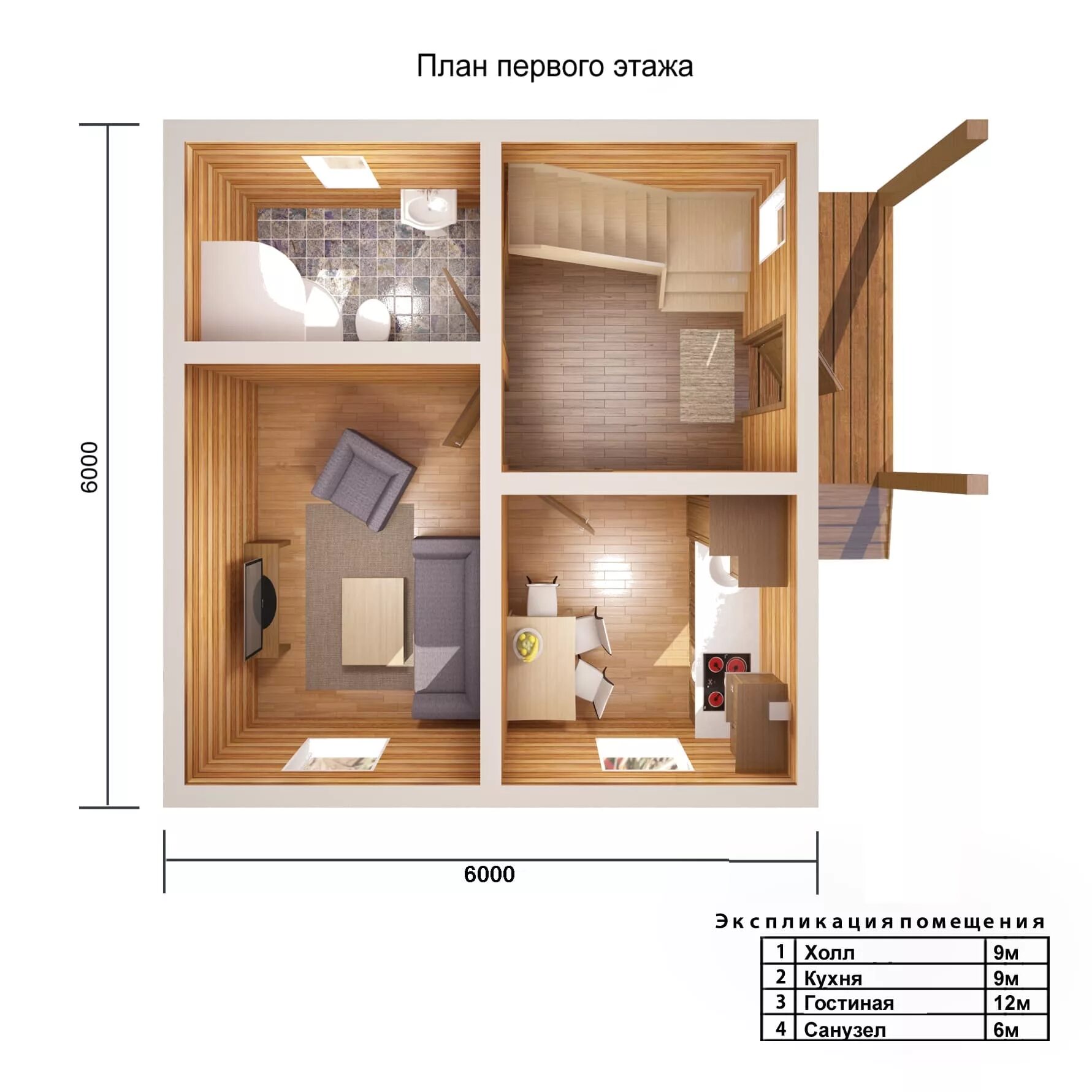 Планировка второго этажа 6 на 6 Каркасные дома