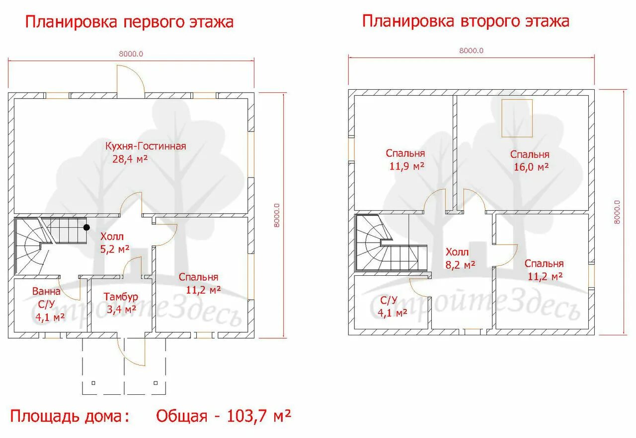 Планировка второго этажа 8 на 8 Дом 8 на 8 двухэтажный