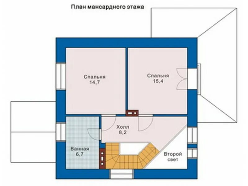 Планировка второго этажа мансарда План мансардного дома фото - DelaDom.ru