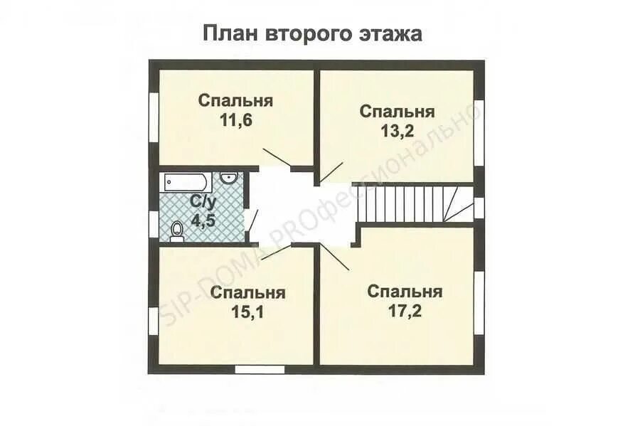 Планировка второго этажа с лестницей План лестницы второго этажа в частном доме