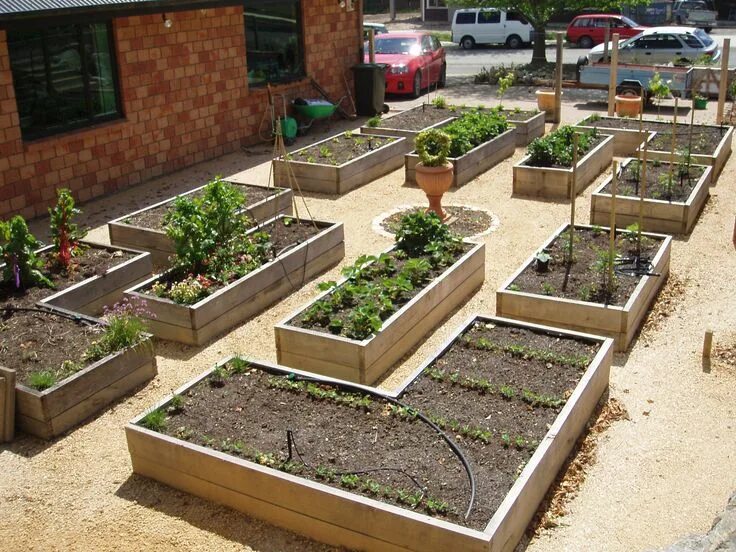 Планировка высоких грядок на участке Pin on Previous Projects Vegetable garden design, Backyard raised garden, Home v