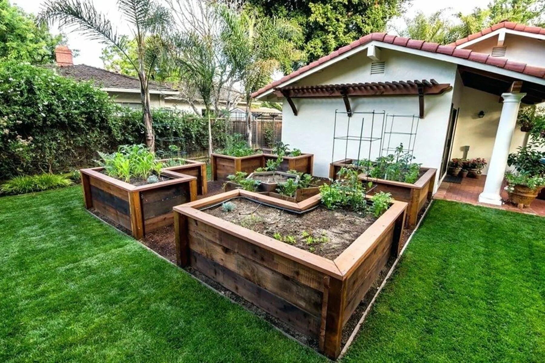 Планировка высоких грядок на участке 15+ Simple Beautiful Garden Ideas To Refresh Your Home Environment Backyard gard