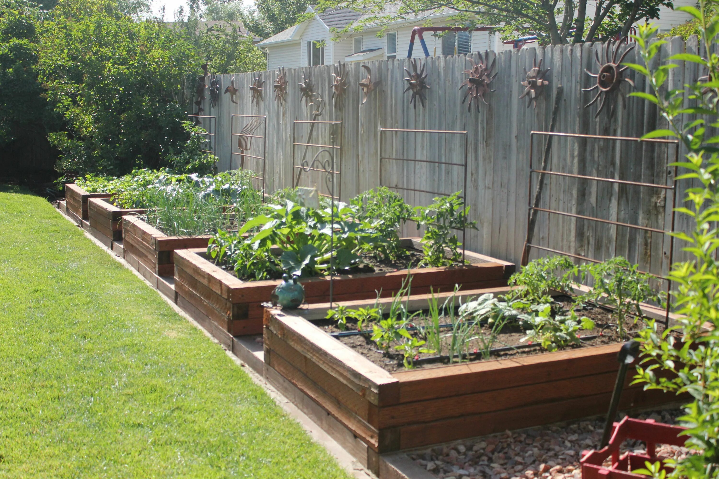 Планировка высоких грядок на участке Pin by Nadia Cates on Outdoor Vegetable garden design, Backyard garden design, H