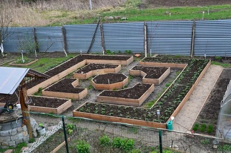 Планировка высоких грядок на участке Подборка вариантов по обустройству грядок на огороде в 2023 г Дизайн овощного ог