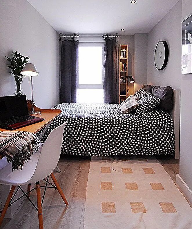 Планировка вытянутой комнаты 20 inspirations pour aménager et décorer toutes les petites chambres in 2019 Sma