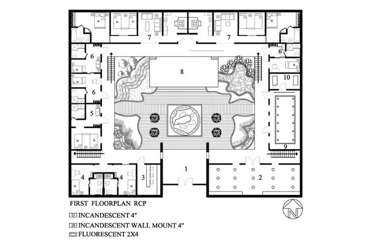 Планировка японского дома ID3753audreckabreaux: March 2010 Courtyard house plans, House floor plans, Japan