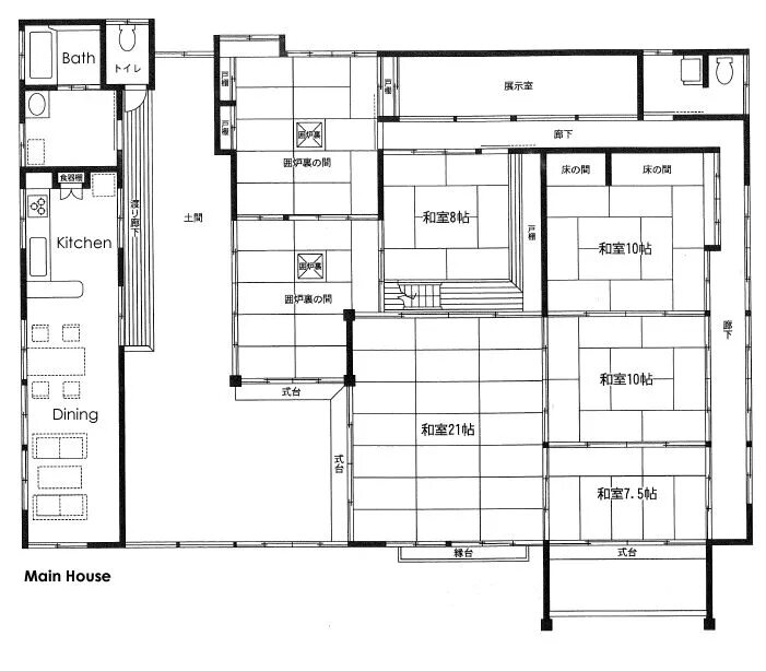 Планировка японского дома House Floorplan Traditional japanese house, Japanese house, Japanese home design