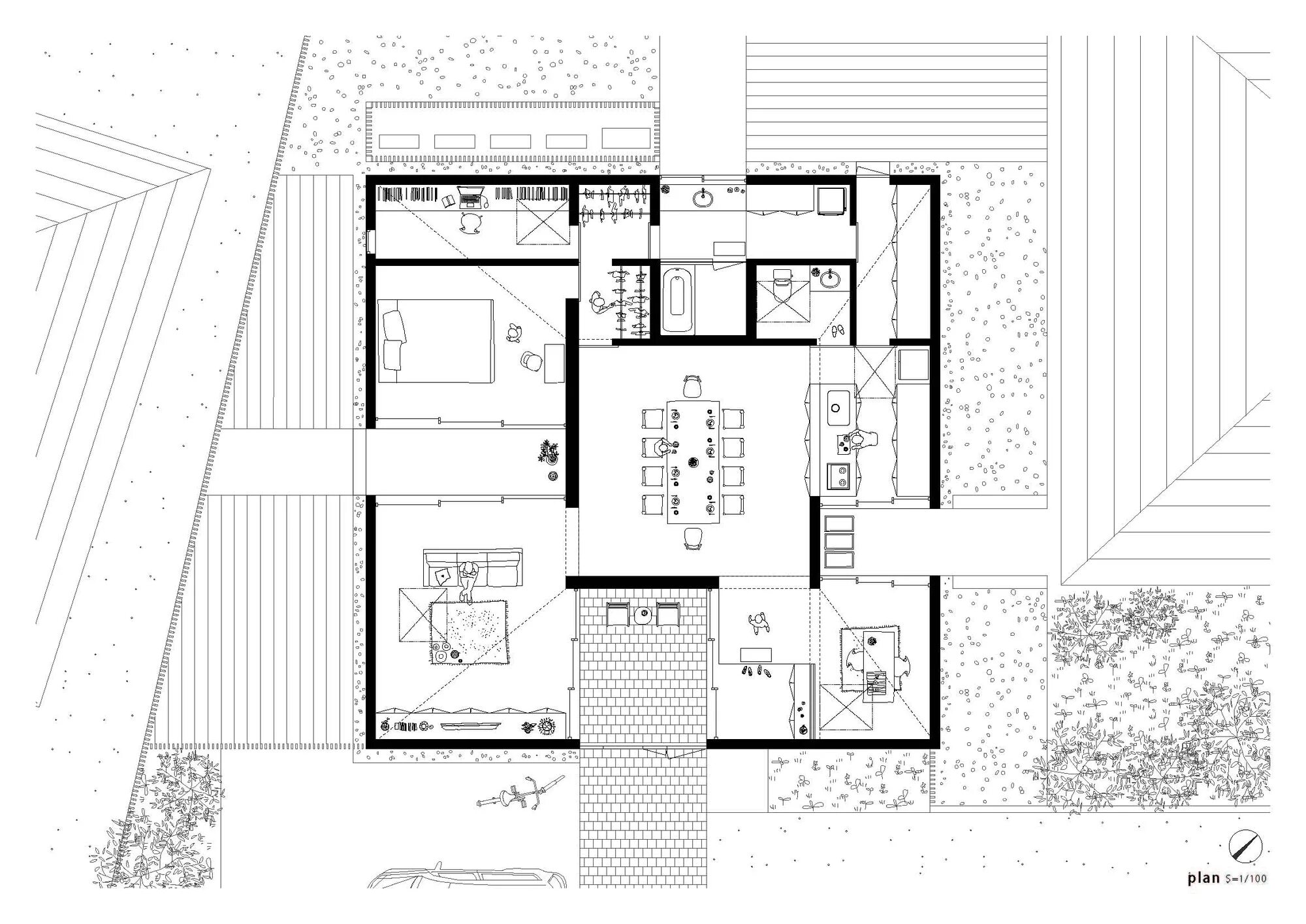 Планировка японского дома Architecture plan, Architect house, Architecture house