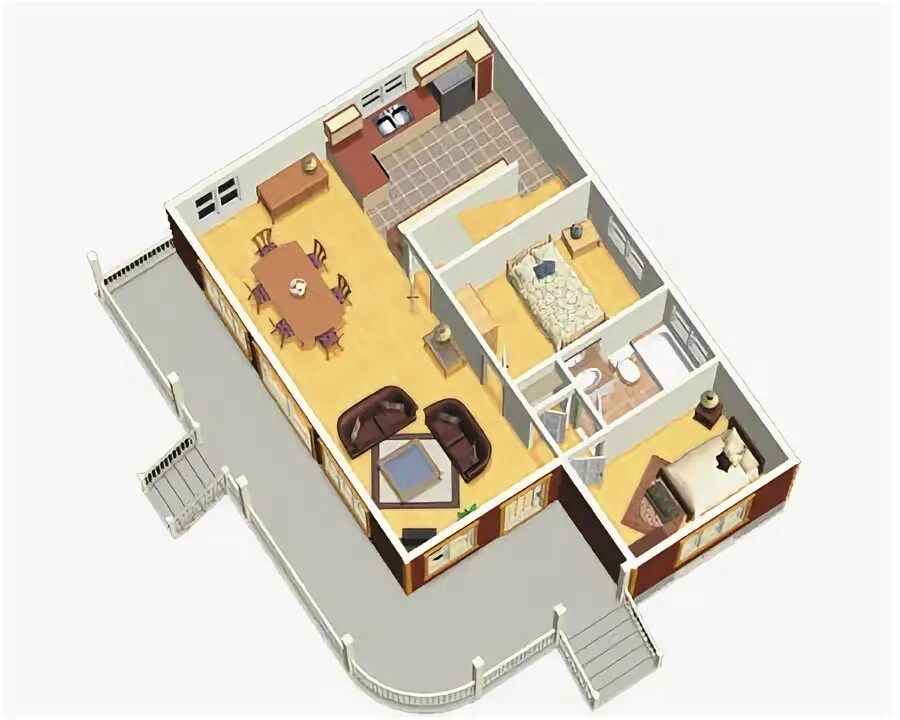 Планировка южного дома Cute Country Cottage - 80559PM Architectural Designs - House Plans