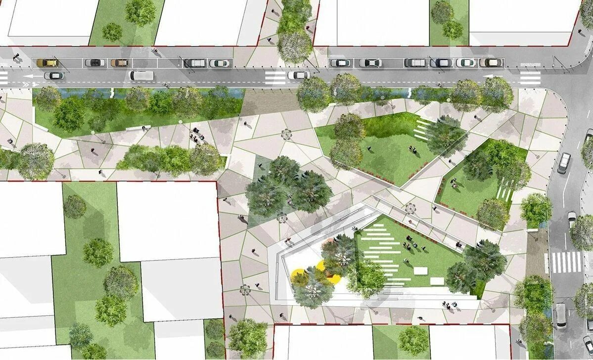 Планировка застройка благоустройство территорий Pin auf arquitetura e urbanismo Landschaftsarchitektur, Urbane landschaft, Archi