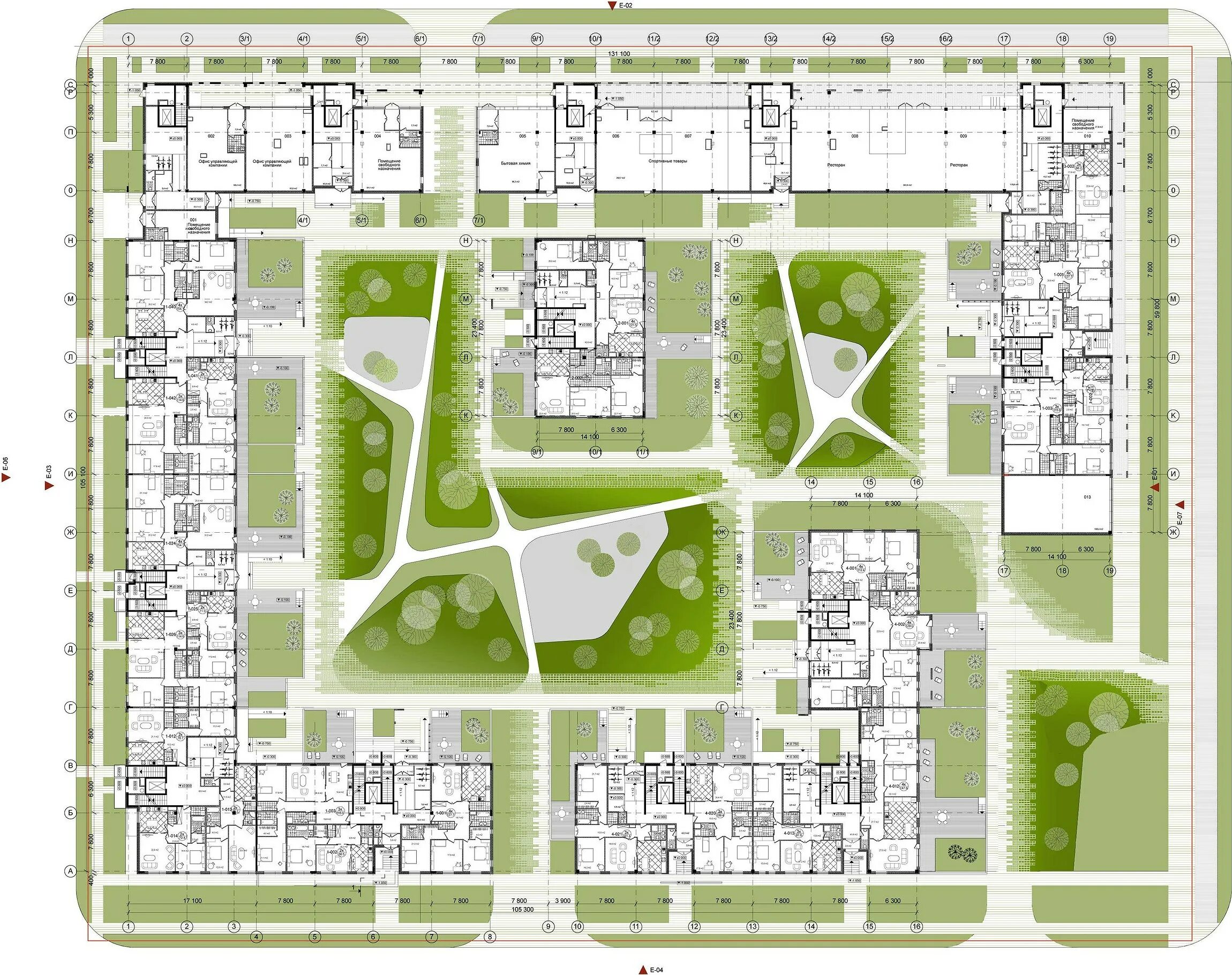 Планировка застройка территорий малоэтажного Architectural puzzle "Konstantinovo"