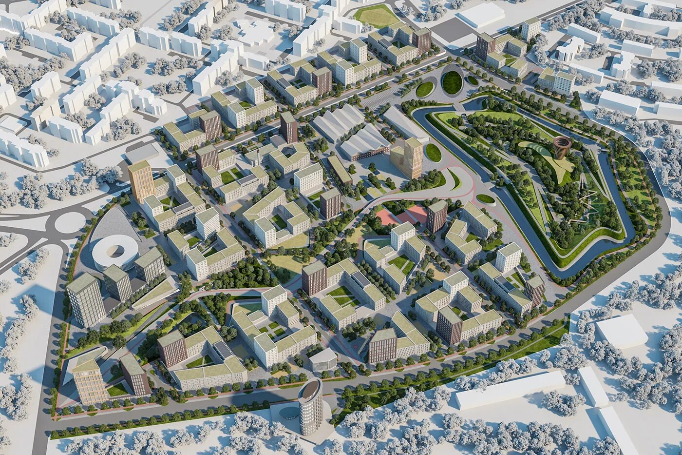 Планировка застройки территорий поселений BREST LIVING DISTRICT (5) Images :: Behance
