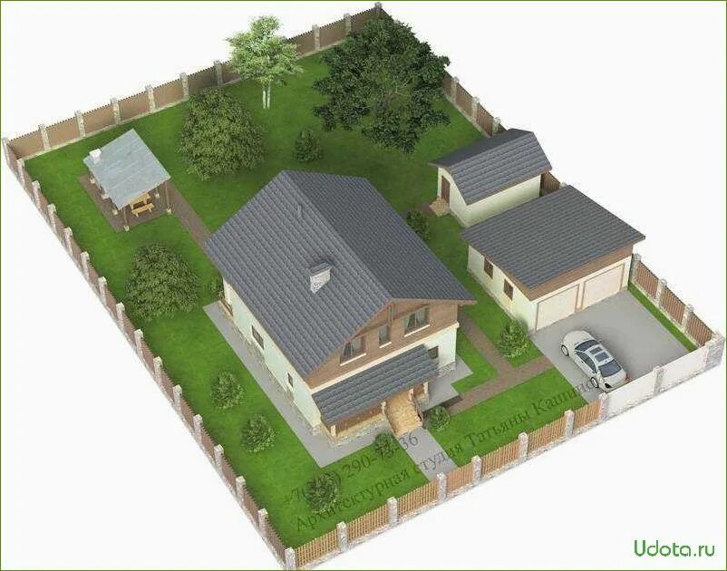Планировка земельных участков под строительство Два участка земли прямоугольный участок
