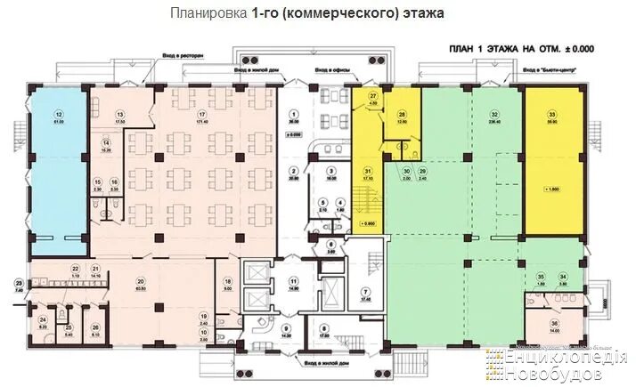 Планировка жилого этажа ЖК Ворошиловский, г. Донецк, пр. Ватутина - Фото, Планы - NOVOBUDOVY.com