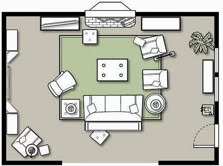 Планировка жилой комнаты Похожее изображение Livingroom layout, Living room furniture layout, Living room