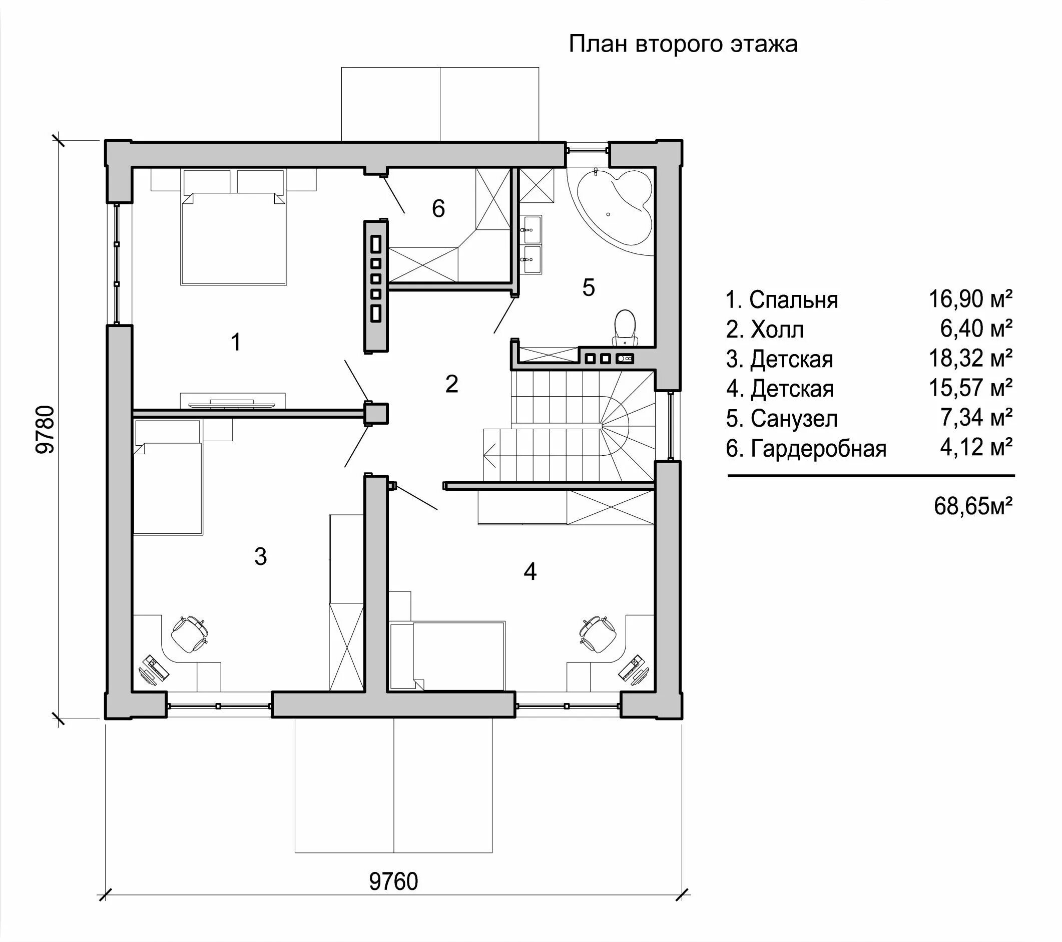 Планировки 1 этажных домов 2 спальни Проект дома 2 этаж фото - DelaDom.ru