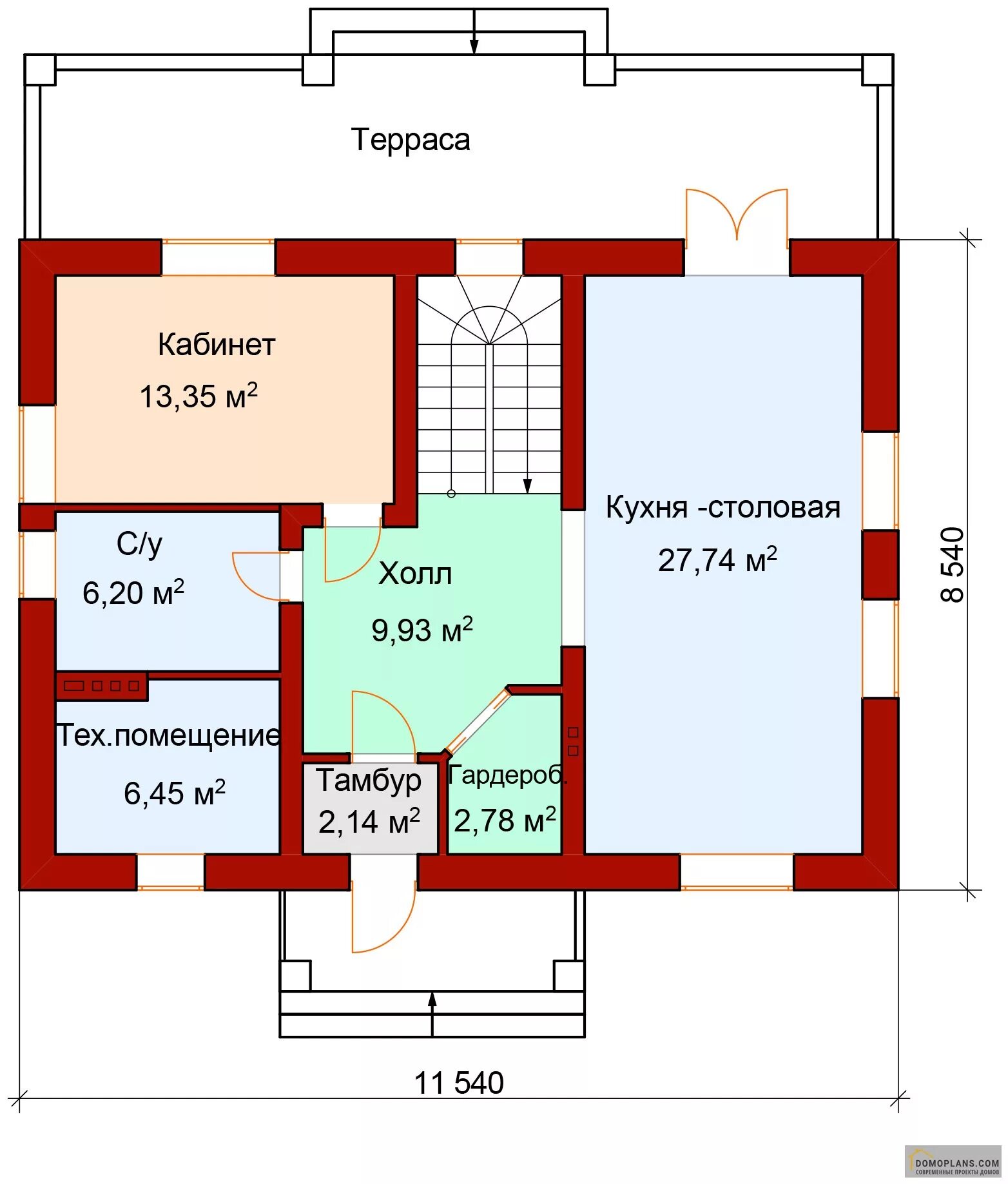 Планировки 1 этажных домов 2 спальни Дом с 2 спальнями и террасой: найдено 82 изображений