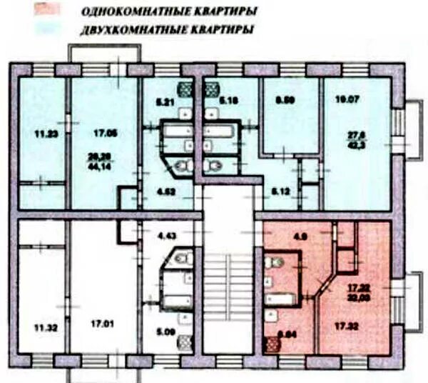 Планировки 1 комнатных квартир кирпичных домов Типовой жилой дом серии 1-528КП планировки квартир, фото