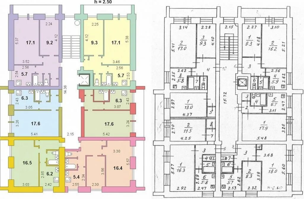 Планировки 1 комнатных квартир кирпичных домов Московская область, Солнечногорский р-н, пос.Менделеево, ул.Институтская, дом 25