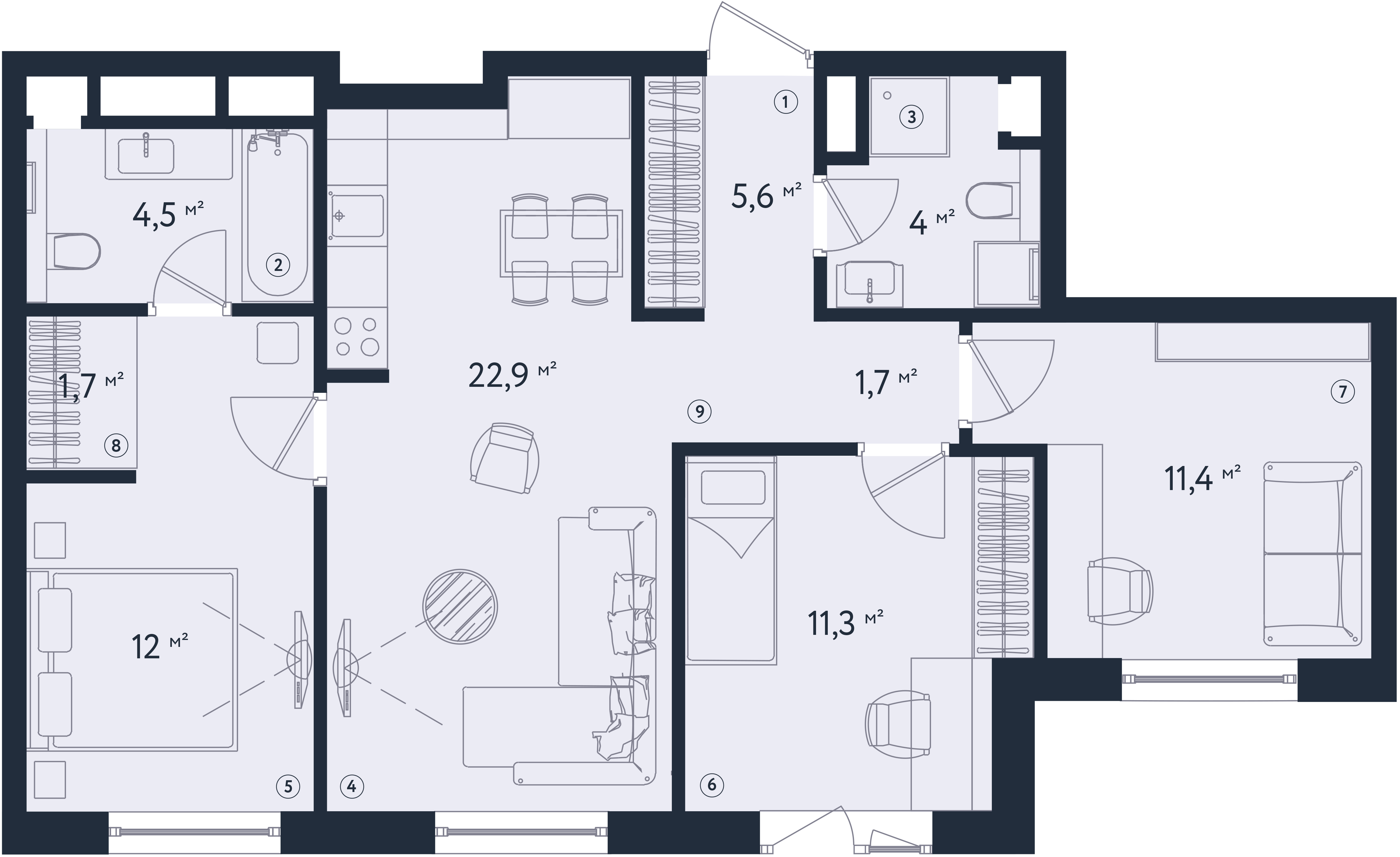 Планировки 1 квартир в новостройках Планировки квартир в ЖК Only (Москва) Avaho.ru