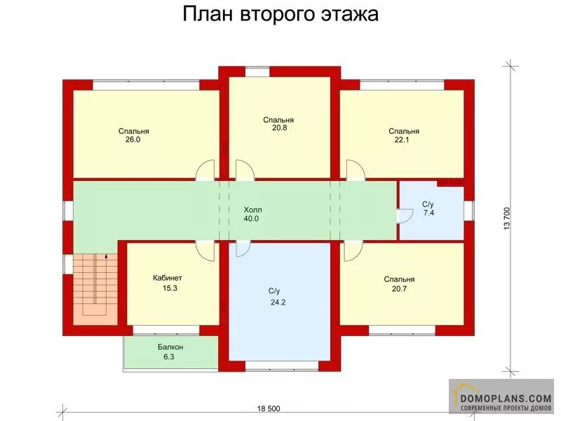Планировки 2 этажных домов спальни Проекты домов 5 спален двухэтажный