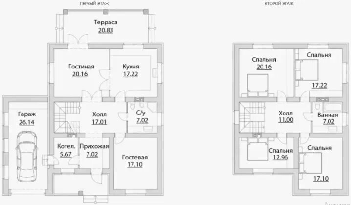 Планировки 2 этажных домов спальни Проекты одноэтажных домов на 5 комнат: варианты планировок - Все для строительст