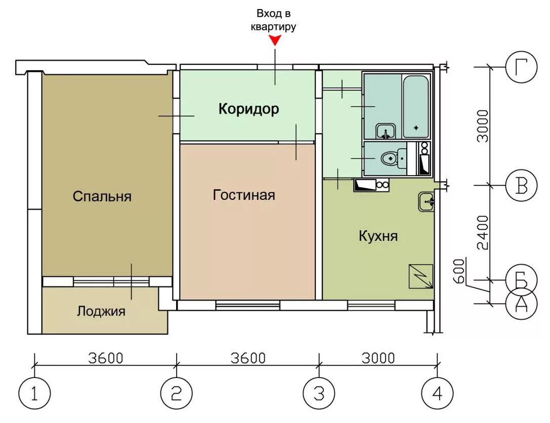 Планировки 2 комнатных квартир с размерами План двухкомнатной квартиры с размерами - CormanStroy.ru