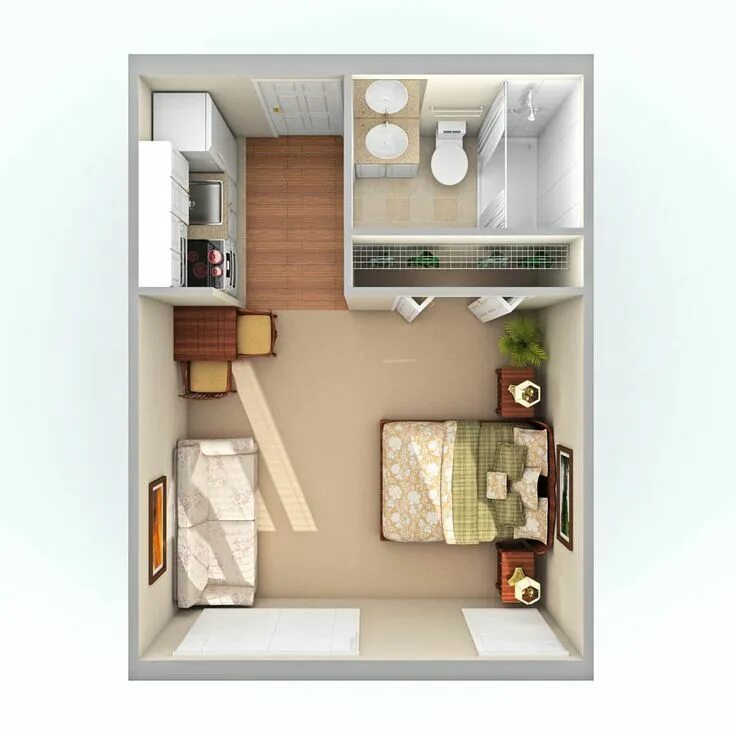 Планировки 2 комнаты студии Pin on Bungalow Apartment layout, Small apartment design, Studio apartment floor