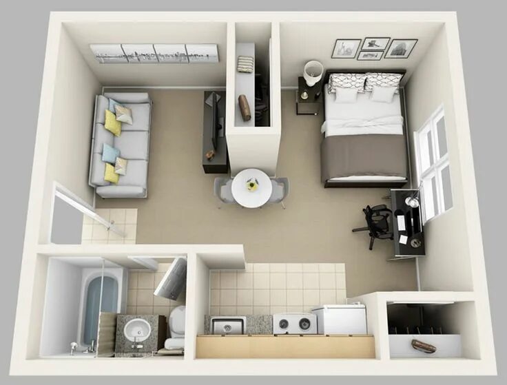 Планировки 2 комнаты студии Studio- 1530 NW 4th Ave - College Park Apartments Apartment layout, Apartment fl