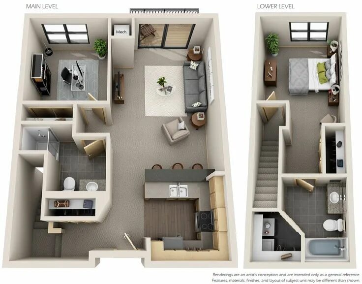 Планировки 2х этажных квартир 1 Bedroom + Den 2 Bathrooms Starting at $1,820 1,142 sq. ft. House layout plans,