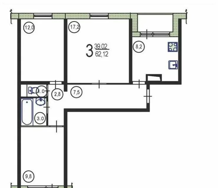 Планировки 3 комнатных квартир в панельных домах Купить 3-Комнатную Квартиру Без Посредников в 125-м квартале (Москва) - предложе