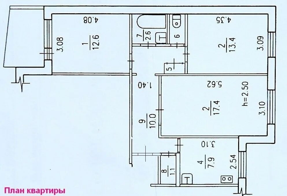 Планировки 3 комнатных квартир в панельных домах Купить 3-комнатную квартиру, 67.1 м² по адресу Челябинск, Вахтангова, 7, 1 этаж 