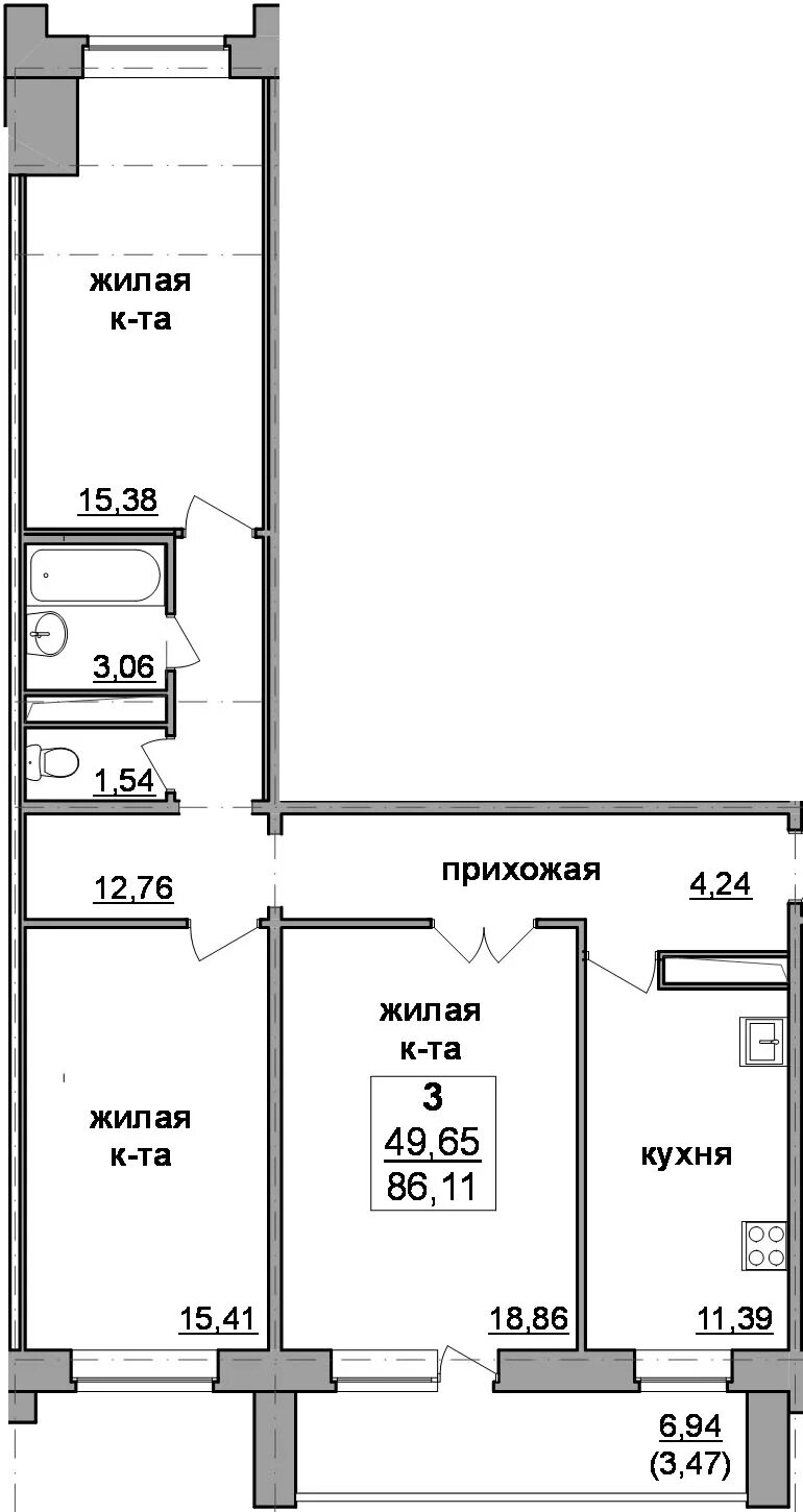 Планировки 3х комнатных квартир улучшенной планировки ЖК "Байкал"/3 к квартира/ПРОДАМ : Новостройки