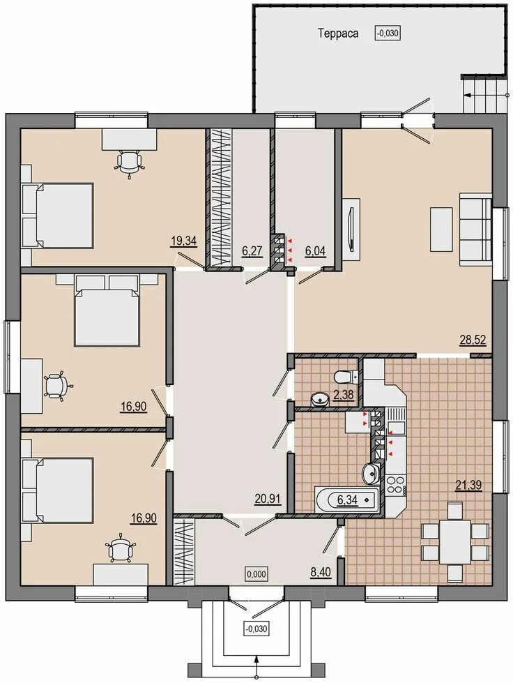 Планировки 4 комнатных домов Срок регистрации домена истек Architectural house plans, House floor plans, Floo