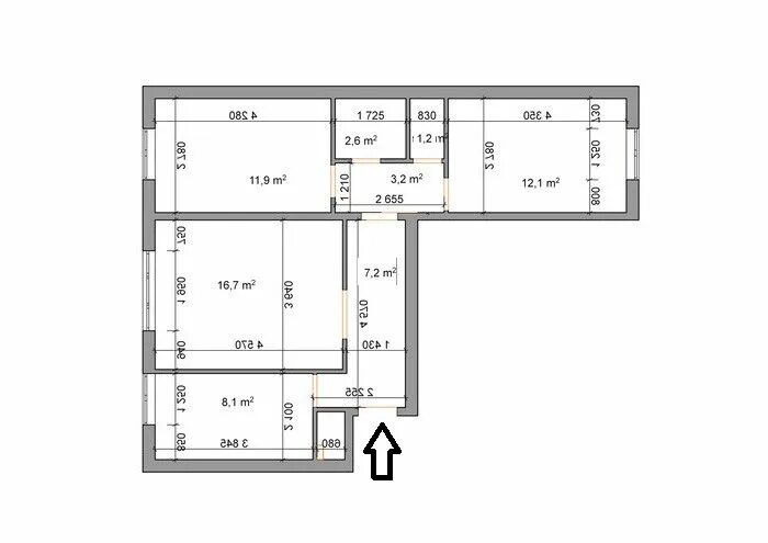 Планировки 4 комнатных квартир в панельных домах Купить 3-комнатную квартиру, 63.4 м² по адресу Свердловская область, Екатеринбур