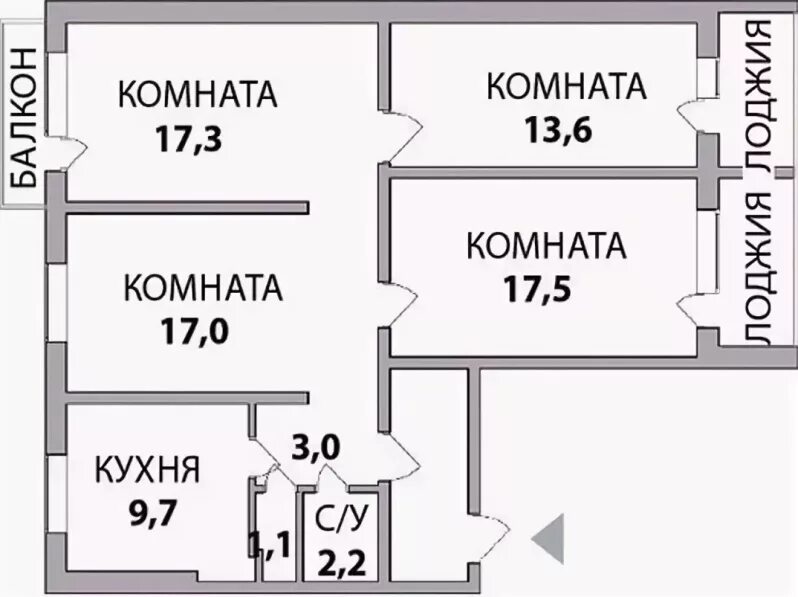 Планировки 4 комнатных квартир в панельных домах План четырехкомнатной квартиры фото - DelaDom.ru
